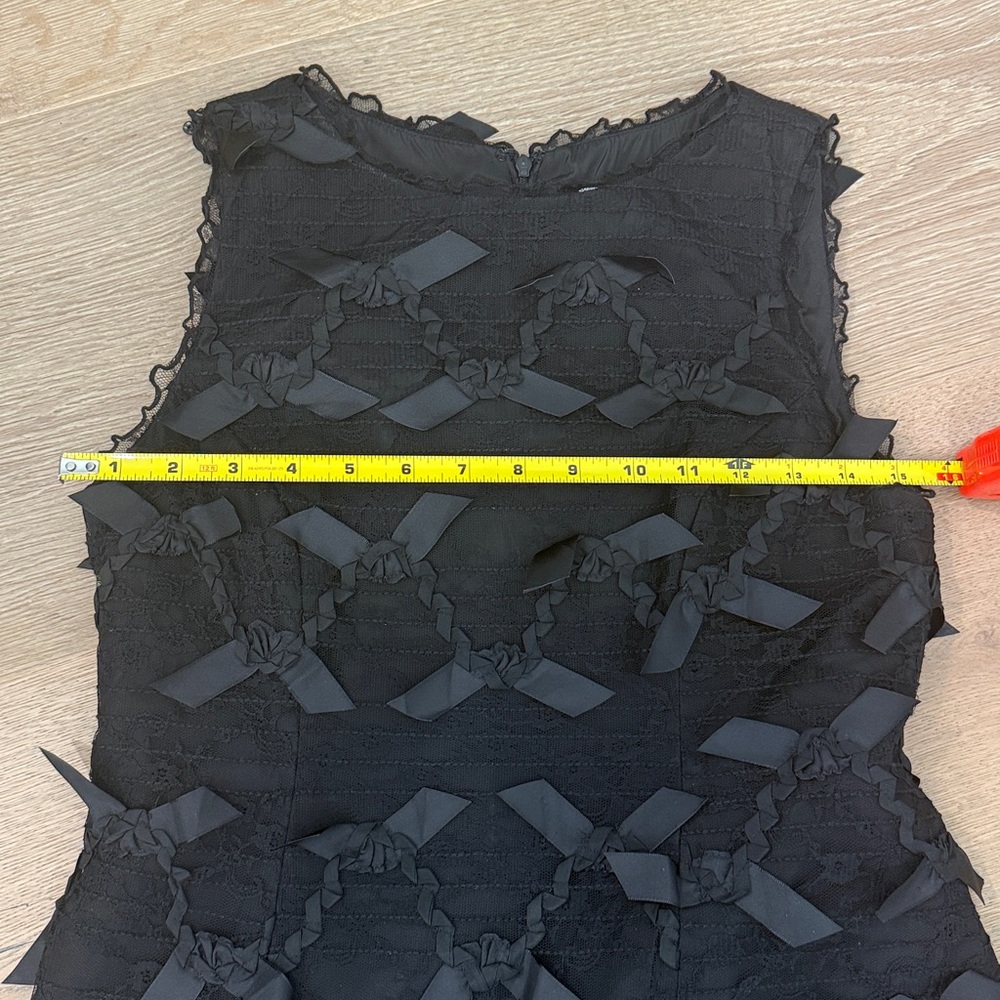 RED Valentino Black Textured Mini Dress - Picture 9 of 12